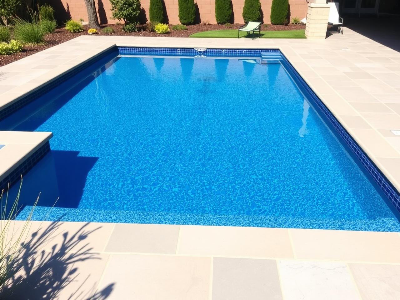 Crystal-clear, professionally maintained backyard pool