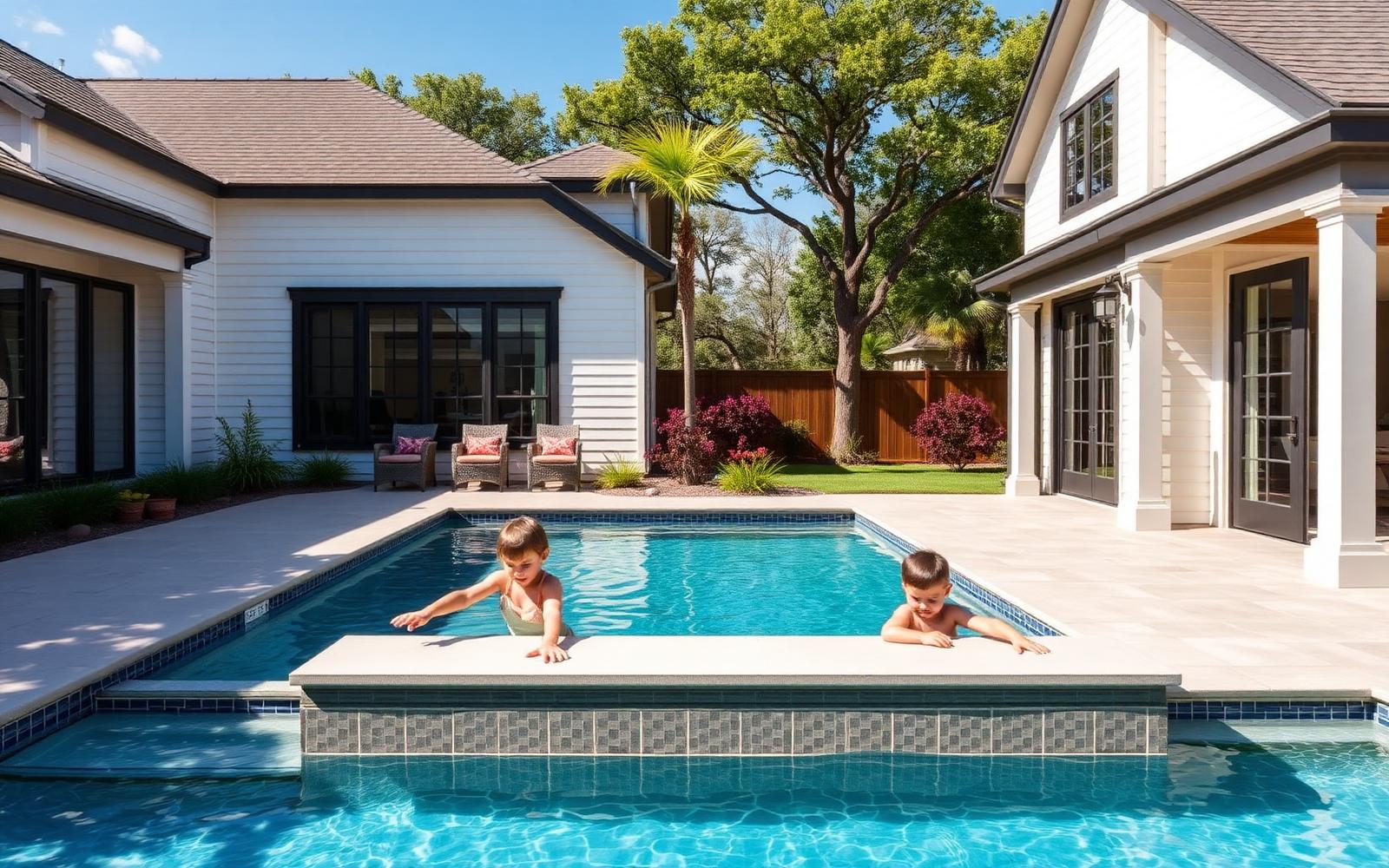 Pool service in Fate, TX — Rockwall County backyard pool