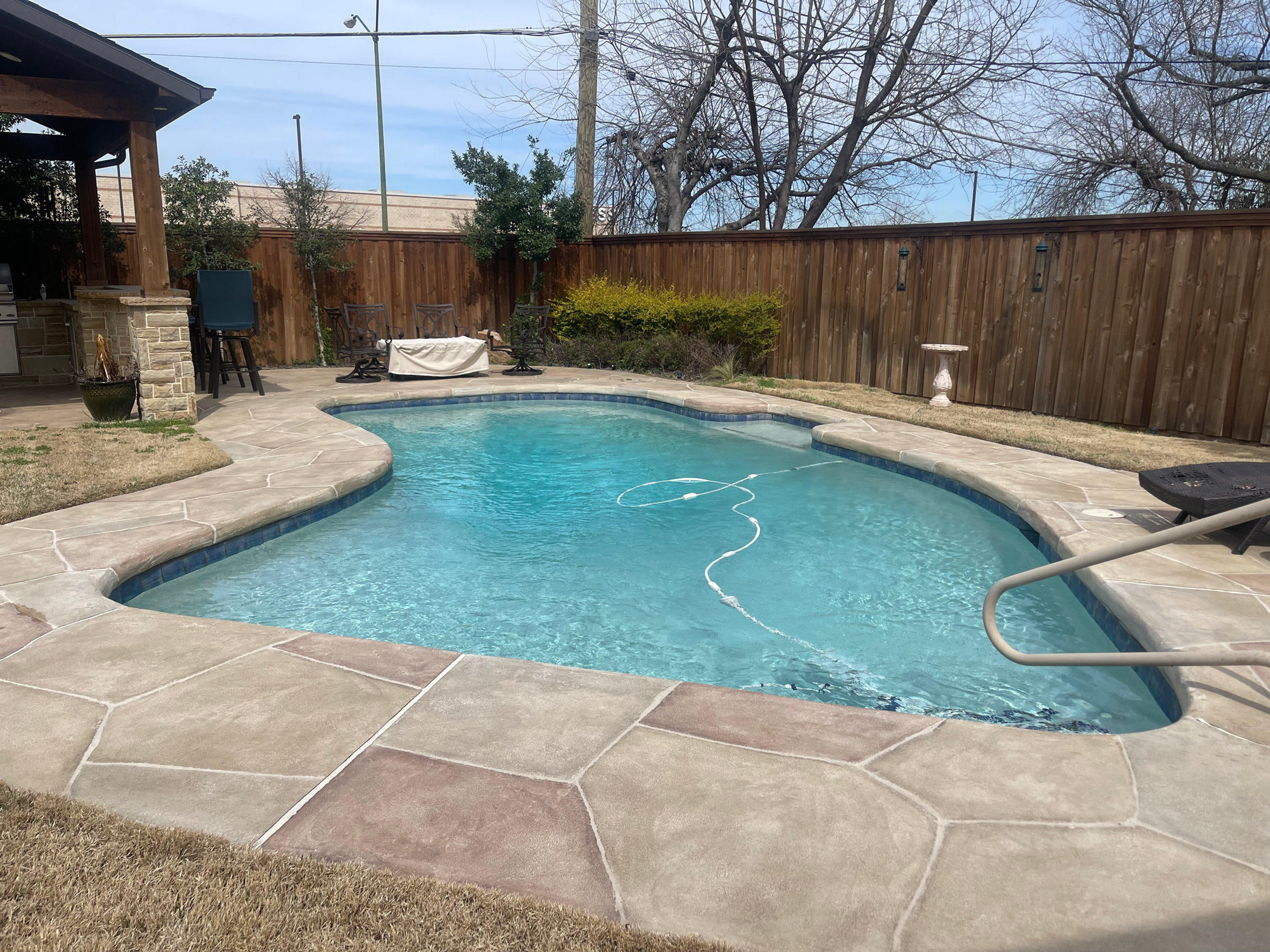 Blue Quality Pools backyard pool service in Rockwall, TX