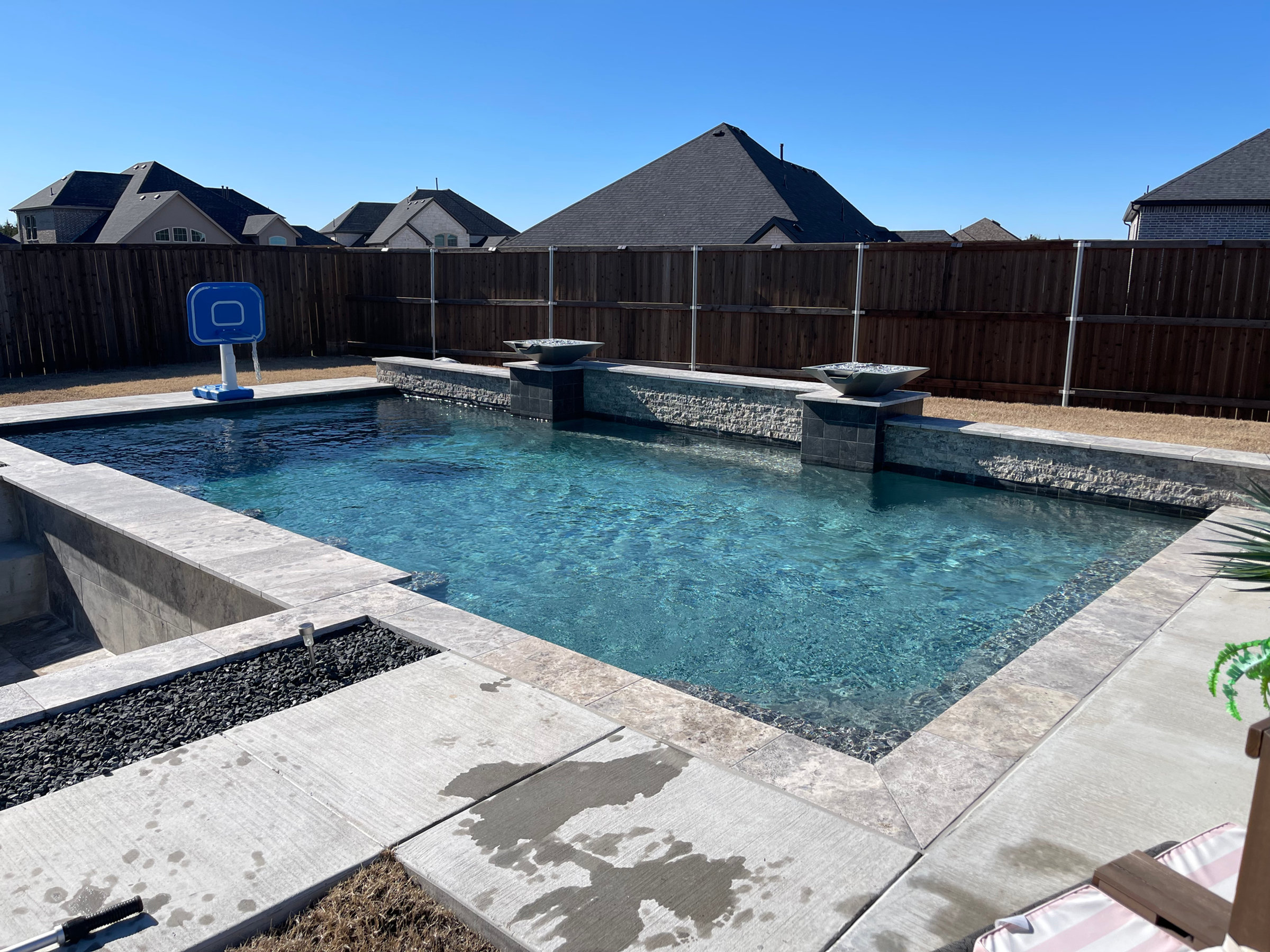 Pool deck and pristine water